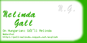 melinda gall business card